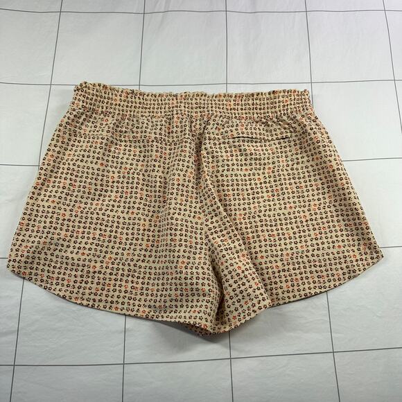 Toad&Co Shorts Womens Large Tan Sunkissed Barley Ditsy Floral Pull On Active - Picture 3 of 15
